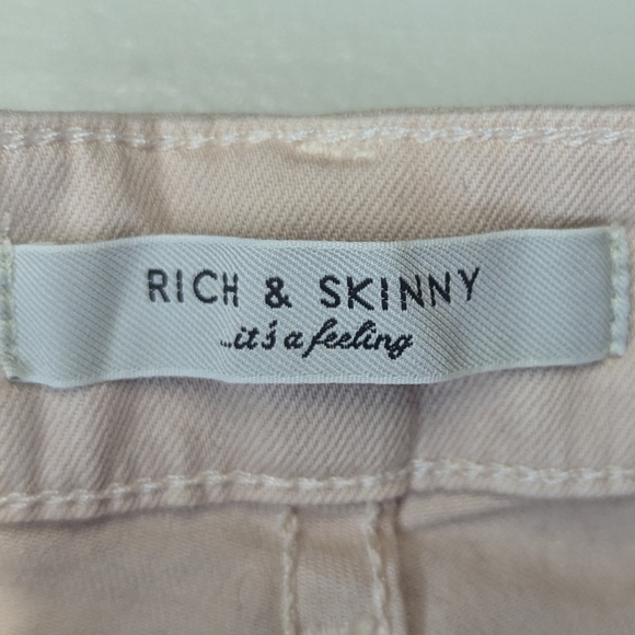 Rich & Skinny Size 26 Pink Taupe Straight Leg Jeans - Picture 3 of 13